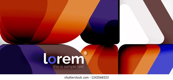 Colorful trendy geometric shapes background. Trendy abstract layout template for business or technology presentation or web brochure cover, wallpaper. Vector illustration