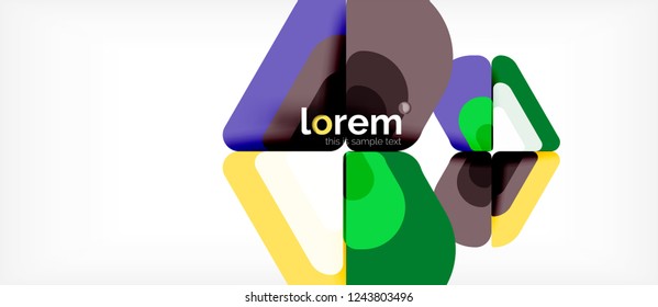 Colorful trendy geometric shapes background. Trendy abstract layout template for business or technology presentation or web brochure cover, wallpaper. Vector illustration