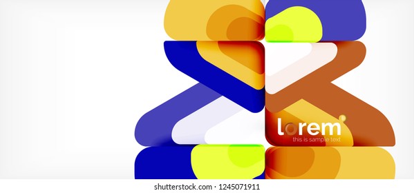 Colorful trendy geometric shapes background. Trendy abstract layout template for business or technology presentation or web brochure cover, wallpaper. Vector illustration