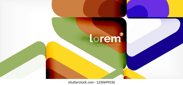 Colorful trendy geometric shapes background. Trendy abstract layout template for business or technology presentation or web brochure cover, wallpaper. Vector illustration