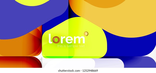 Colorful trendy geometric shapes background. Trendy abstract layout template for business or technology presentation or web brochure cover, wallpaper. Vector illustration