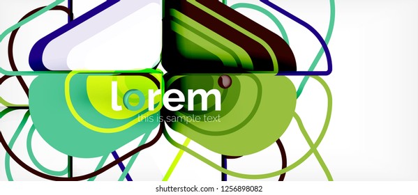 Colorful trendy geometric shapes background. Trendy abstract layout template for business or technology presentation or web brochure cover, wallpaper. Vector illustration