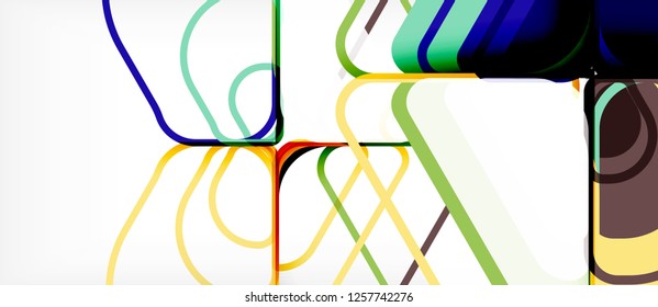 Colorful trendy geometric shapes background. Trendy abstract layout template for business or technology presentation or web brochure cover, wallpaper. Vector illustration