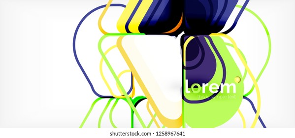 Colorful trendy geometric shapes background. Trendy abstract layout template for business or technology presentation or web brochure cover, wallpaper. Vector illustration