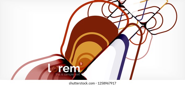 Colorful trendy geometric shapes background. Trendy abstract layout template for business or technology presentation or web brochure cover, wallpaper. Vector illustration