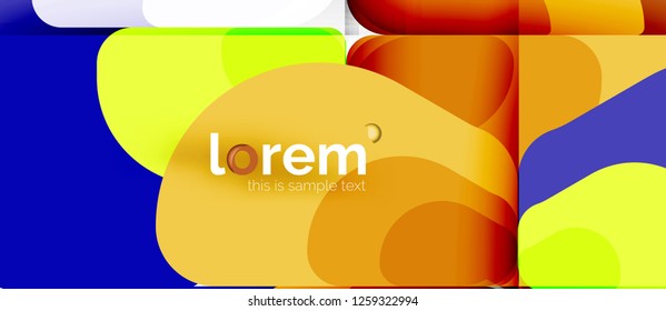 Colorful trendy geometric shapes background. Trendy abstract layout template for business or technology presentation or web brochure cover, wallpaper. Vector illustration