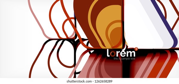 Colorful trendy geometric shapes background. Trendy abstract layout template for business or technology presentation or web brochure cover, wallpaper. Vector illustration