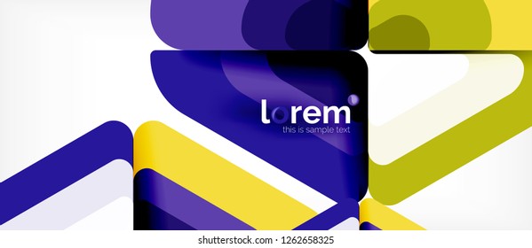 Colorful trendy geometric shapes background. Trendy abstract layout template for business or technology presentation or web brochure cover, wallpaper. Vector illustration