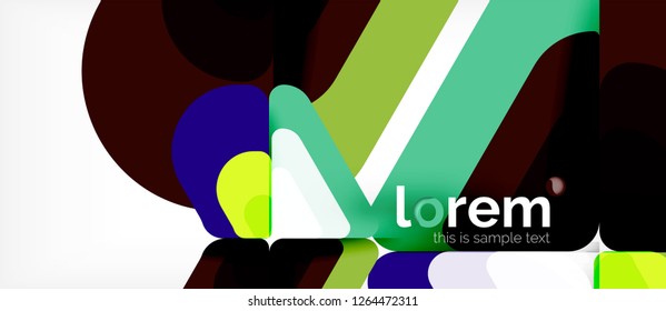 Colorful trendy geometric shapes background. Trendy abstract layout template for business or technology presentation or web brochure cover, wallpaper. Vector illustration