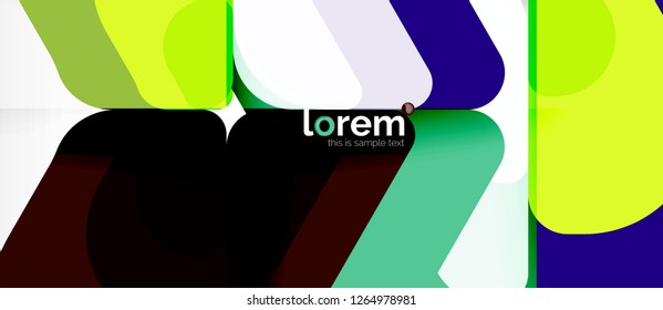 Colorful trendy geometric shapes background. Trendy abstract layout template for business or technology presentation or web brochure cover, wallpaper. Vector illustration