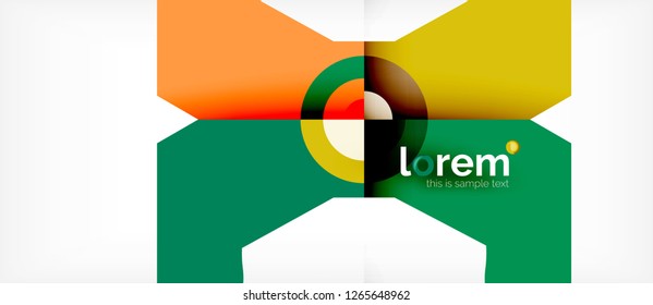 Colorful trendy geometric shapes background. Trendy abstract layout template for business or technology presentation or web brochure cover, wallpaper. Vector illustration