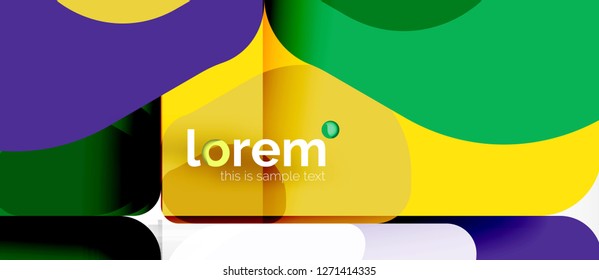 Colorful trendy geometric shapes background. Trendy abstract layout template for business or technology presentation or web brochure cover, wallpaper. Vector illustration