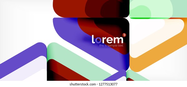 Colorful trendy geometric shapes background. Trendy abstract layout template for business or technology presentation or web brochure cover, wallpaper. Vector illustration