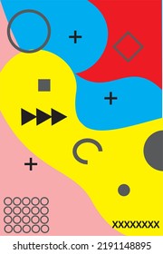 Colorful trendy illustration. Colorful geometric background design. Modern abstract vector banner set. 
