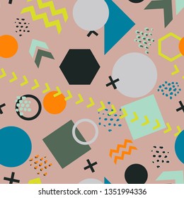 Colorful trendy seamless pattern