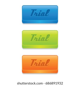 Colorful Trial Buttons