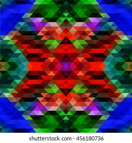 Colorful Triangle Abstract Background. Pattern of Colored Geometric Shapes. Mosaic. Vector illustration. 