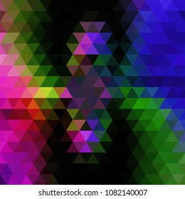 Colorful triangle abstract background. Vector pattern of colored geometric shapes