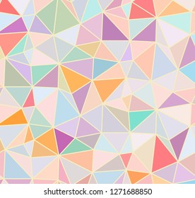Colorful Triangle Abstract Background. Vector Pattern of Geometric Shapes