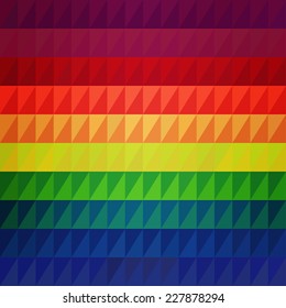 Colorful Triangle Abstract Background. Vector Pattern of Colored Geometric Shapes