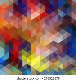 Colorful Triangle Abstract Background. Vector Pattern of Colored Geometric Shapes