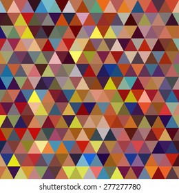 Colorful Triangle Abstract Background. Vector Pattern of Colored Geometric Shapes