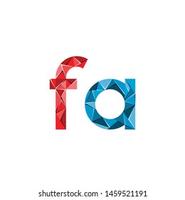 colorful triangle abstract letter initials