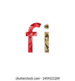 colorful triangle abstract letter initials