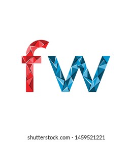 colorful triangle abstract letter initials