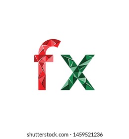 colorful triangle abstract letter initials