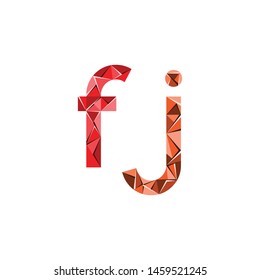 colorful triangle abstract letter initials