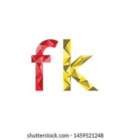 colorful triangle abstract letter initials