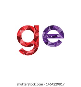 colorful triangle abstract letter initials