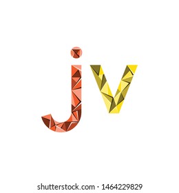 colorful triangle abstract letter initials