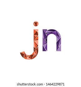 colorful triangle abstract letter initials