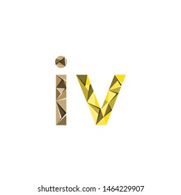 colorful triangle abstract letter initials