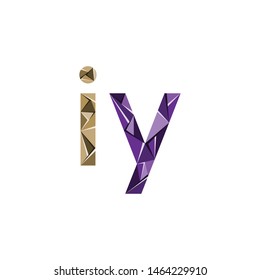 colorful triangle abstract letter initials