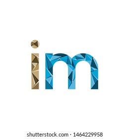 colorful triangle abstract letter initials