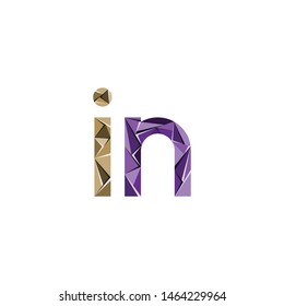 colorful triangle abstract letter initials