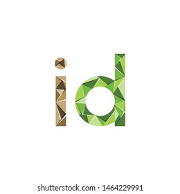 colorful triangle abstract letter initials