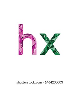colorful triangle abstract letter initials