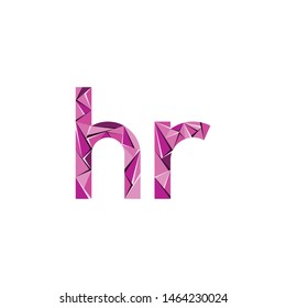 colorful triangle abstract letter initials