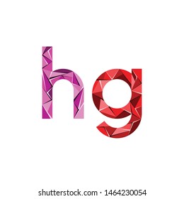 colorful triangle abstract letter initials