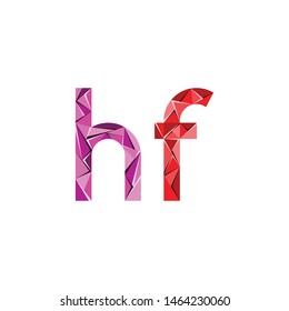 colorful triangle abstract letter initials