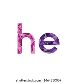 colorful triangle abstract letter initials