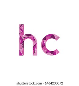 colorful triangle abstract letter initials