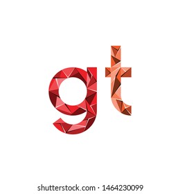 colorful triangle abstract letter initials