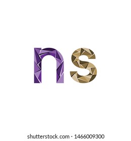 colorful triangle abstract letter initials