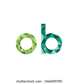 colorful triangle abstract letter initials
