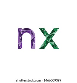 colorful triangle abstract letter initials